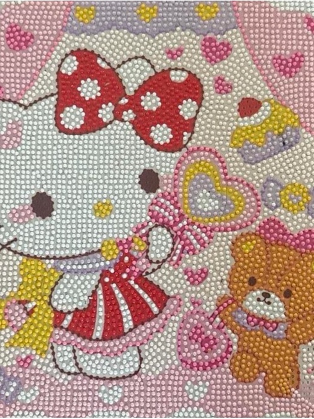 🔟 Hello Kitty Diamond Art Panel — Pink, Red, White